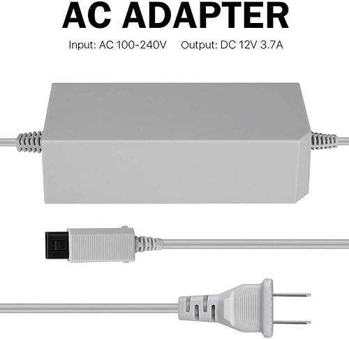 Miniatura 4 de TPFOON Paquete de accesorios Wii 3 en 1 Adaptador de corriente de CA Wii + cable de audio y video compuesto y barra de sensor de movimiento con