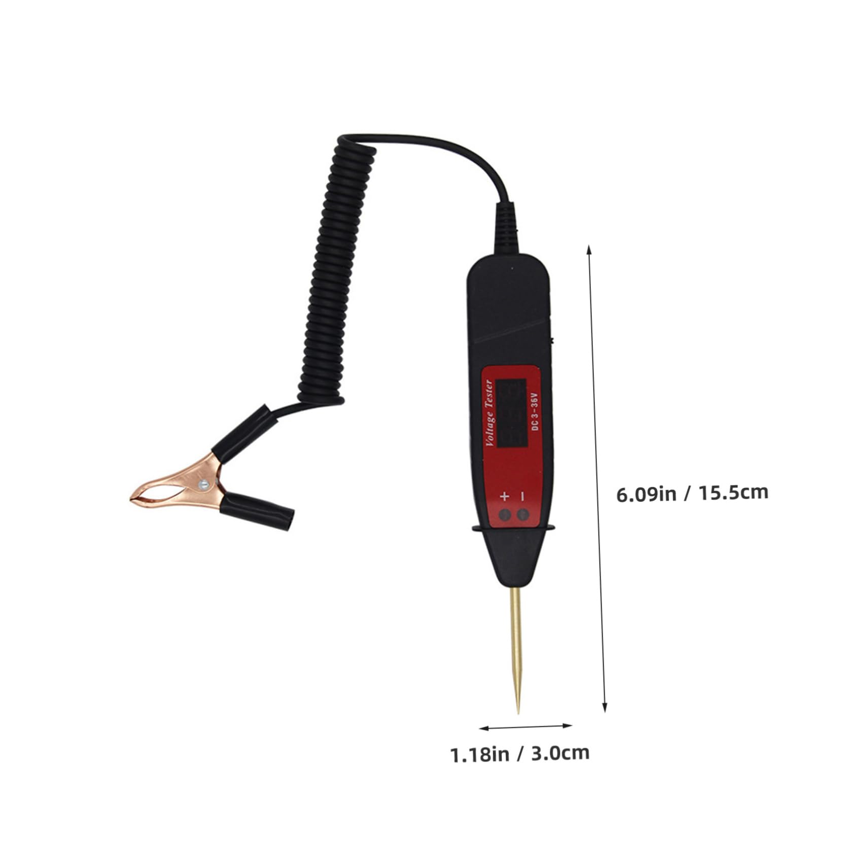 TOPBATHY 3 Pezzi Penna Tester Tensione Digitale per Auto Strumento Manutenzione Elettrica con Display LCD Cavo Estensibile e Prolunga per Controllo e Elettrici