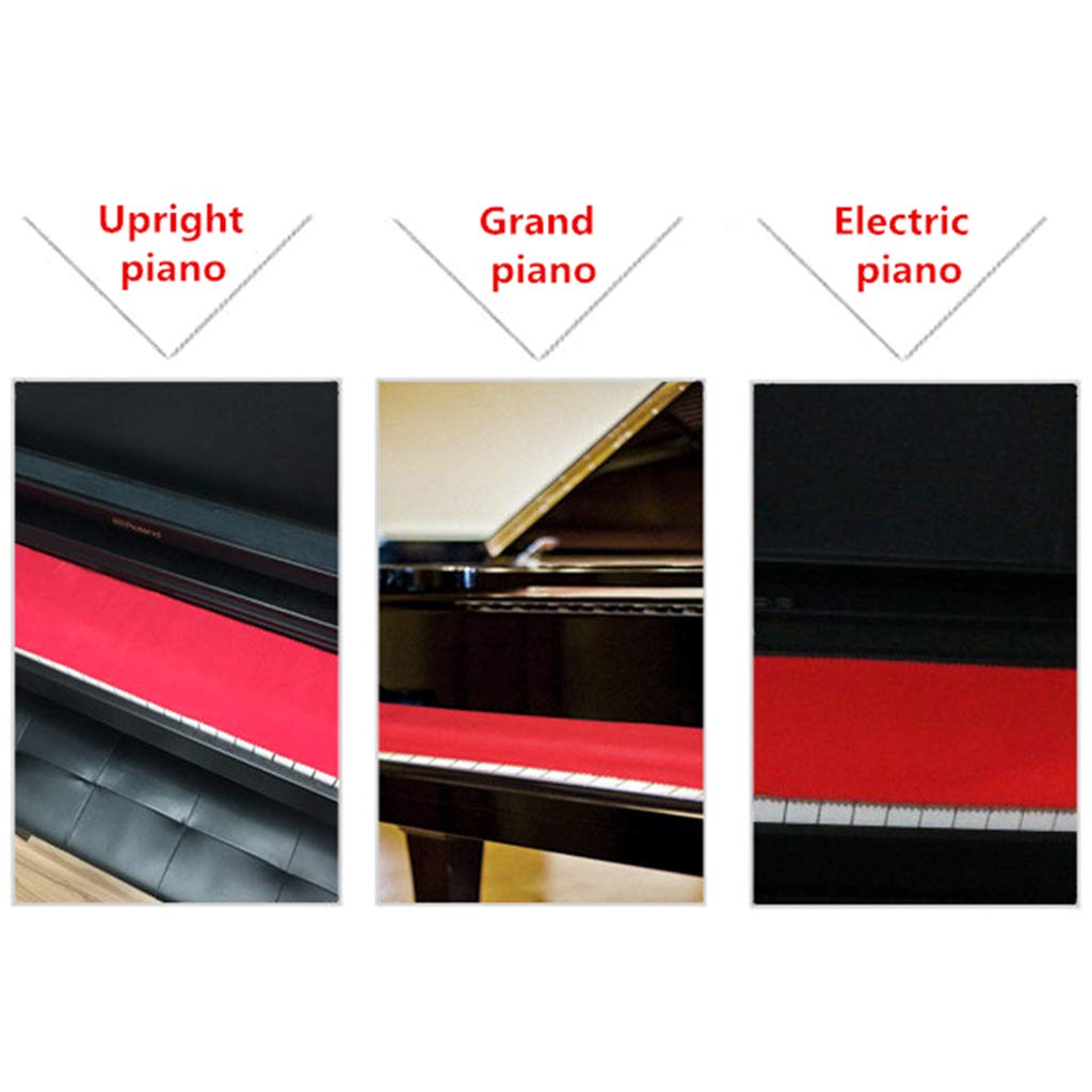 Housse Clavier Piano Flanelle Grise - Protection Touches, Anti-Poussière, Douce Et Lavable