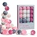 Produktbild La Case de Cousin Paul 3760053200075 Lichterkette, Polyester, Hellrosa, Fuchsia, Elfenbeinfarben, Lila, Perlgrau