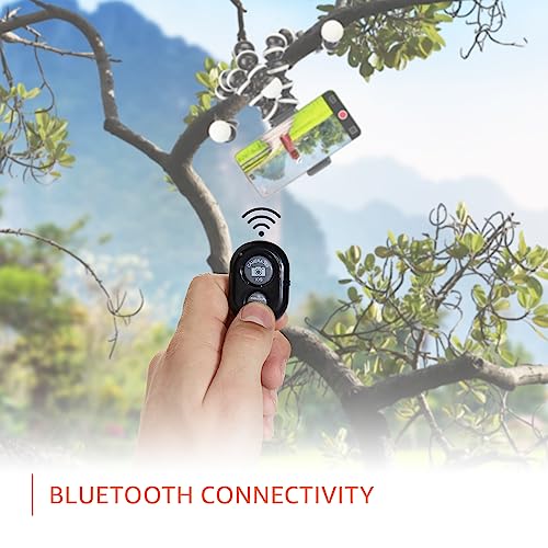 Amazon Basics Bluetooth Remote Shutter for iOS and Android with Bluetooth Technology, Useful for Selfies, Group Shots, self Portraits and Long-Exposure Shots | Works with Most Smartphones and Tablets 2 51vkmuAsN2L