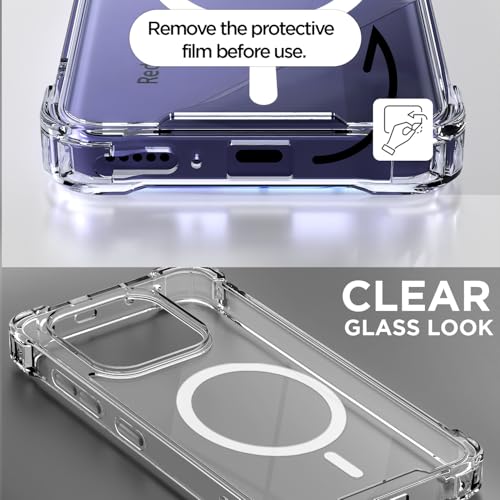 Image of Pikkme Back Cover for Redmi Note 14 /13 5G Mag-Safe Shockproof PC + TPU | Protective Case Magnetic Support | Bumper Case (Transparent Mag-Safe)