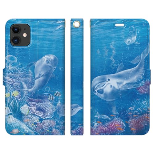 �u���C���Y iPhone 15 Pro �Ή� �蒠�^ �X�}�z�P�[�X �J�o�[ Blue Ocean 01 Fujina