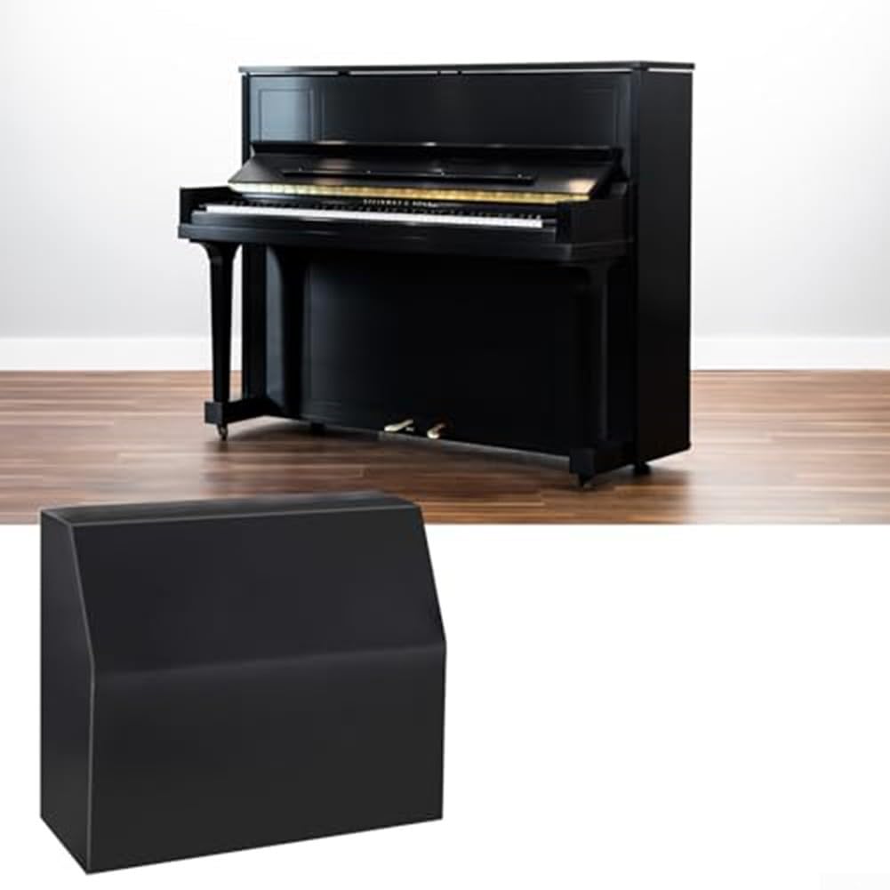 Copertura per pianoforte verticale Oxford 420D con rivestimento argento, 153 x 35 x 110 cm, custodia protettiva antipolvere completa per uso interno ed esterno, custodia nera inclusa