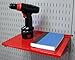 Wall Control Shelf 12in Deep Pegboard Shelf Assembly Pegboard and Slotted Tool Board - Red