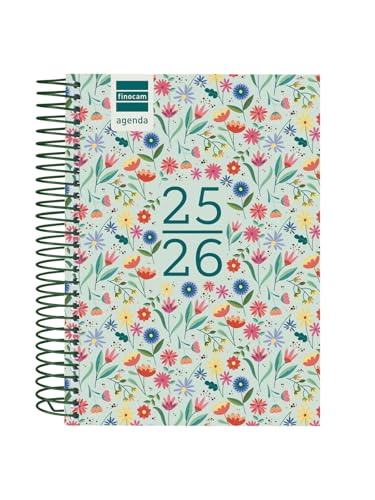 Finocam - Agenda Gamma Curso 2025 2026 1 Día Página Septiembre 2025 - Junio 2026 (curso lectivo) + Julio y Agosto resumidos Fiori Portugués