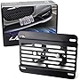 iJDMTOY No Drill Front Grille Mesh Mount License Plate Relocator Kit Compatible With 2015-up Chrysler 300 LCI w/Diamond Shape Lower Bumper Grill Mesh/Insert