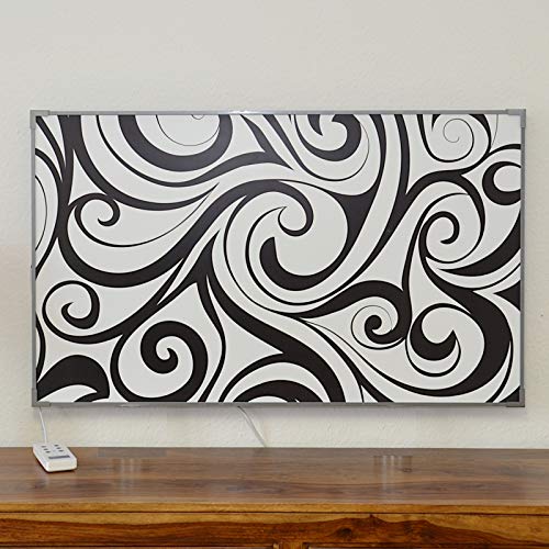 Ecostromer Elektroheizung Infrarotheizung von Ecostromer (Carbon Crystal) 600W, Wandheizung infrarot, moderne Elektroheizung für alle Wohnräume in Schwarzweiß Cover