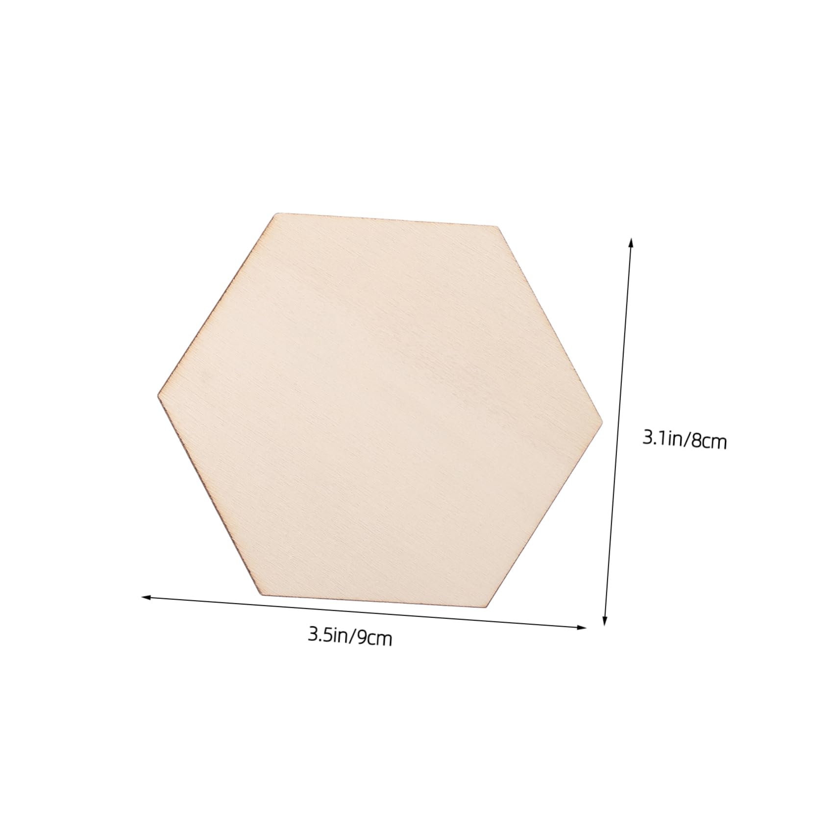 NUOBESTY 100 Pezzi Sagome di Legno Esagonali Naturali Beige per Progetti Fai da Te Finitura Legno Naturale Versatili per Decorazioni e Artigianato Creativo