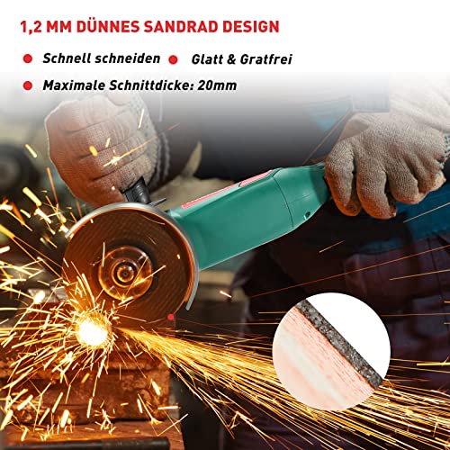 HYCHIKA Trennscheiben für Metall 10 Stück, Winkelschleifer Scheiben 125 x 1.2 x 22.2mm, Trennscheiben Winkelschleifer Zubehör für Metall, Stahl, Edelstahl
