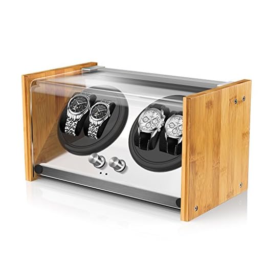Watch Winder Smith Bamboo Watch Winder for 4 Automatic Watches
