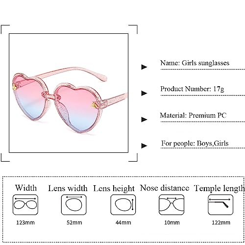 Kids Heart shaped Sunglasses Cute Bee Frame Age 3-10 UV400 Protection Fashion Sunnies for Outdoor Summer3