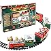 ISAKEN Weihnachtszug Set Spielzeug, Elektrisches Zugspielzeug Weihnachten Zug Set für Jungen Mädchen, Elektrische Eisenbahn Zug Set Eisenbahnstrecke Kleiner Zug Christmas Train Geschenke für Kinder