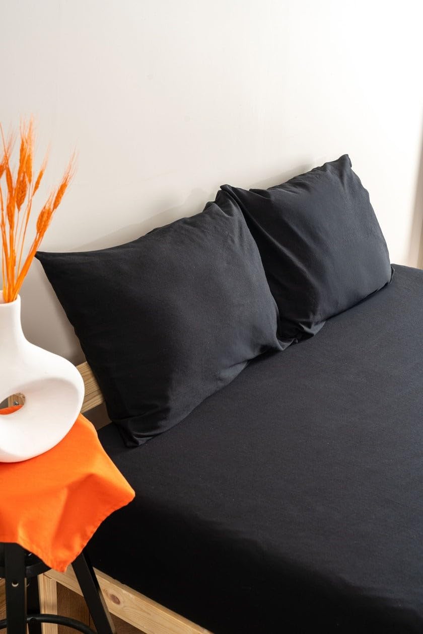Soley Premium 50x70 Yastık Kılıfı 2'li, Siyah
