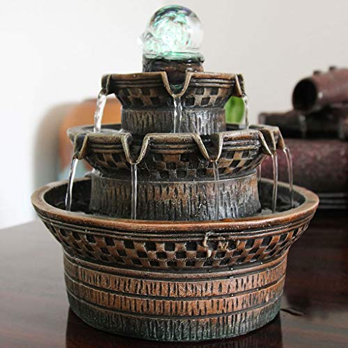3 Tiered Indoor Fountain Desktop Ontspannende Meditatie Waterval voor Thuiskantoor of Keuken Tafelblad Waterval Cascade Woondecoratie Accessoires voor fonteinfonteinen in de tuin - Image 7