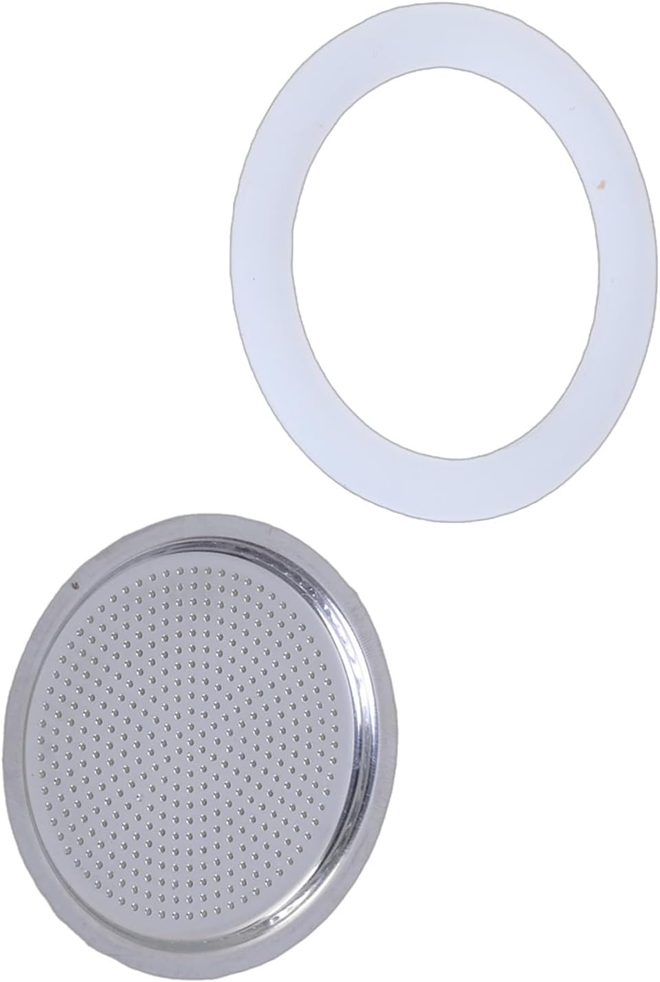 Replacement Set with Stainless Steel Filter and Rubber Gasket Coffee Maker Part Practical Espresso Machine Accessories Hand Wash Recommended Coffee Tool