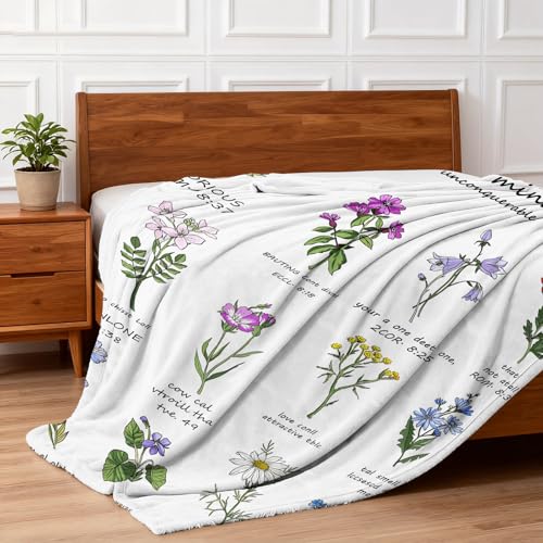 Image of Christian /Inspirational /Religious /Spiritual /Birthday Gifts for Women /Adults, First Holy Communion Gifts for Girls, Soft Throw Blankets for Women 40 inchx 50 inch