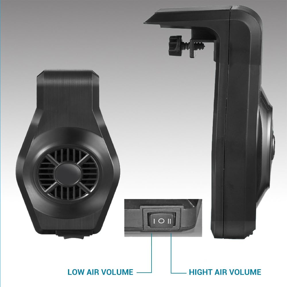 BDKMMS Aquarium Mini Chiller Fan, Quiet Aquarium Cooling Fan 2-Level Speed Chiller for Salt Fresh Water Fish Tank - Image 3