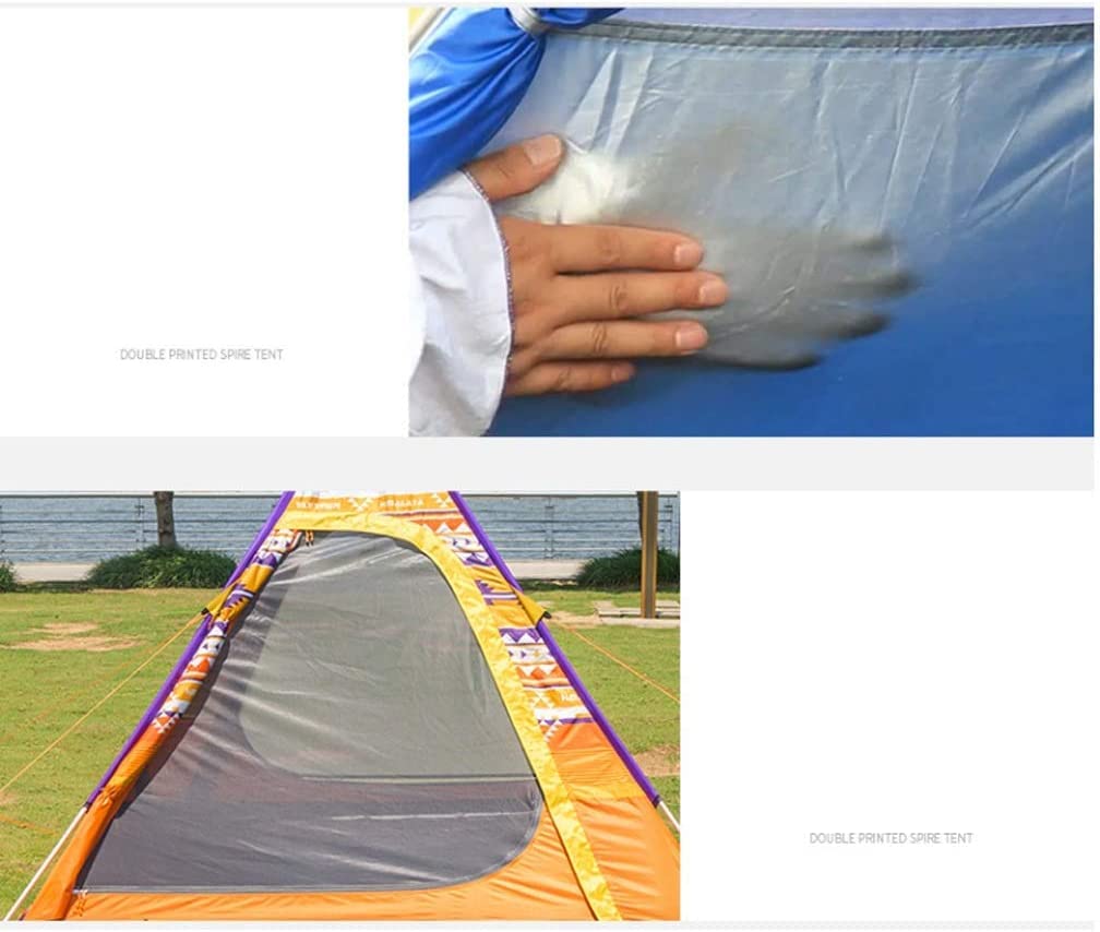 Namiot Trekkingowy, Wiatroszczelny, Namiot W Kształcie Piramidy 3 Osoby Łatwa Konfiguracja Wodoodporna Powłoka Przeciwsłoneczna Pręt Aluminiowy Błyskawiczny Tent