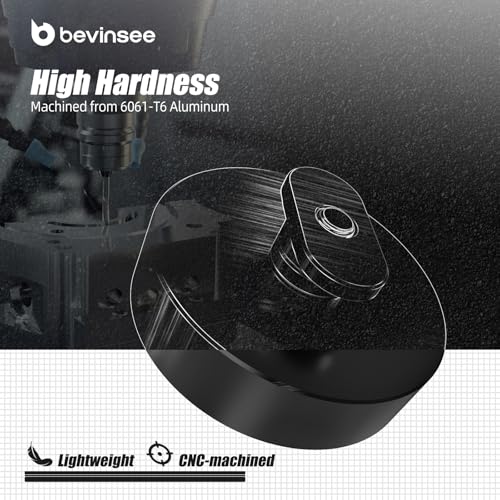 Image of Bevinsee 4pcs Lifting Jack Pads Pucks Compatible with Corvette C5 C6 C7 GS Z06 ZR1 C8 Heavy Duty Aluminum Lift Point Adapter Pucks Essential Accessory for Safe Lifting, Black
