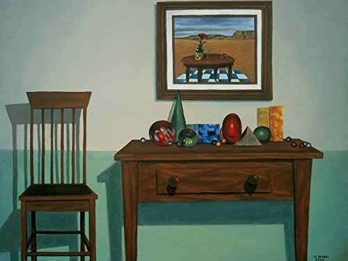 VanGohArt â€“Glass Still Life - Artist Michael Bridges, Canvas Giclee Wall Art Print, Framed