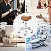 E-Motie Saddle Stool, Ergonomic Saddle Chair with Wheels 450 LBS, Adjustable Height Swivel Salon Stool, Rolling Stool for Home Office Tattoo Massage Clinic Lab Beauty (Brown)