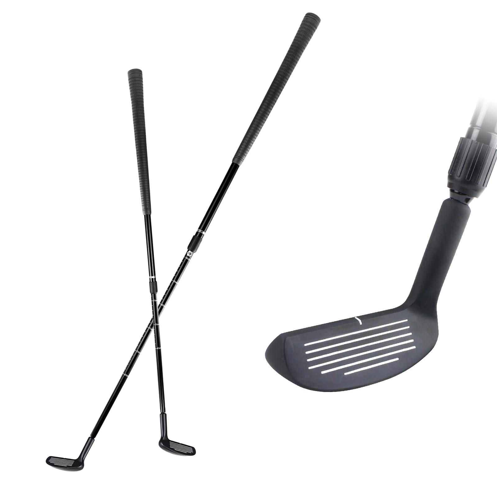 KOFULL Golf Chipper Golf Club Double Sided Adjustable Golf Chipper Telescopic Golf Club for Men Women Child