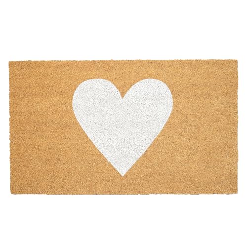 Calloway Mills Madison Heart Doormat (White 17 x 29)