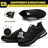 Baofular Safety Trainers Men Womens Steel Toe Trainers Lightweight Comfortable Safety Shoes Work Trainers Non Slip & Breathable Black 10 UK 44 EU 270 #2