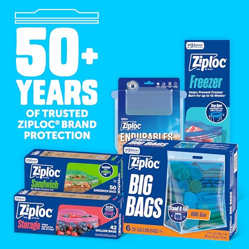 Ziploc Big Bags, 20 Gallon XXXL Reusable Storage Bags, 6 Count - image 6