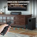 Saiyin Sound Bars for TV with Subwoofer, 2.1 Deep Bass Small Soundbar Monitor Speaker Home Theater Surround System PC Gaming Bluetooth/AUX/Optical Connection, Wall Mountable 17-inch - Image 2