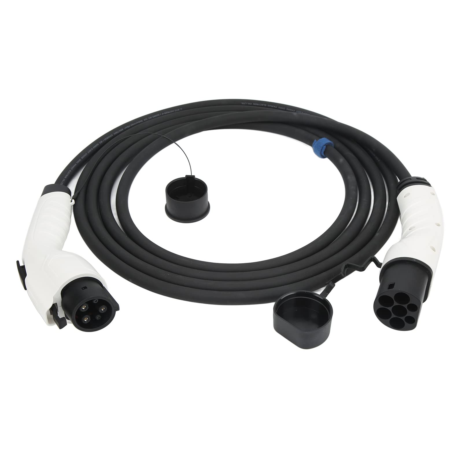 Cable de Cargador EV Tipo 1 a Tipo 2, Cable de Carga Duradero de 5m 16A 3.6KW para Vehículos Eléctricos, Aprobado por CE TUV