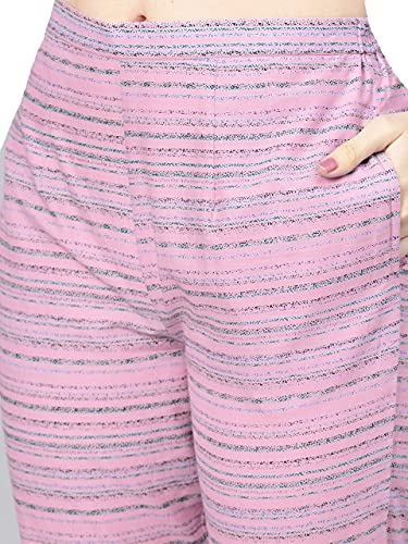 Image of GoSriKi Women's Cotton Straight Printed Kurta with Pant