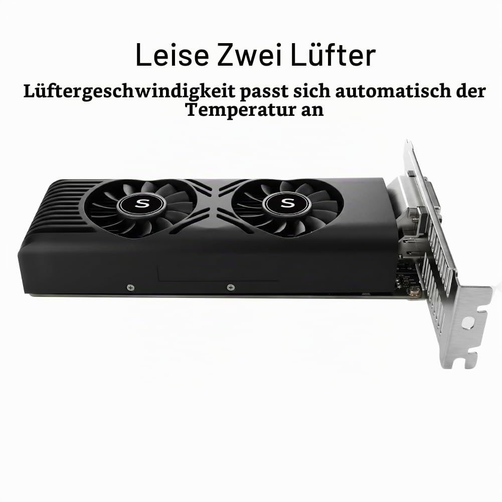 GTX 1050 Ti Grafikkarte für PC, 4GB GDDR5 128-bit, HDMI DisplayPort DVI-D, Computer GPU, Gaming Grafikkarte, PCI Express x16, DirectX 12