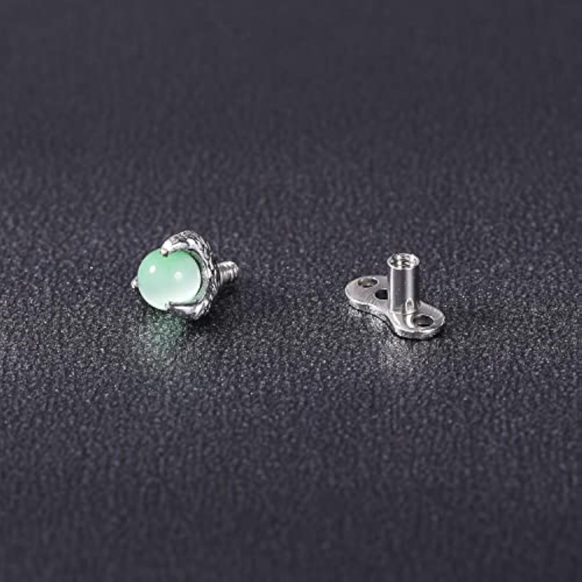 Silver Color Eagle Claw Dermal Piercing Tops and Bases, Stainless Steel