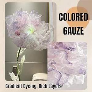 Giant Flower Decoration with Light, 5.9 Ft Huge Organza Artificial Floral Decor for Wedding Arrangements Birthday Party Easter Mother's Day Backdrop Decor Shop Display, Electric Opening, Moon White Giant Flower Decoration with Light 59 Ft Huge Organza Artificial Floral Decor for Wedding Arrangements Birthday Party Easter Mothers Day Backdrop Decor Shop Display Electric Opening Moon White