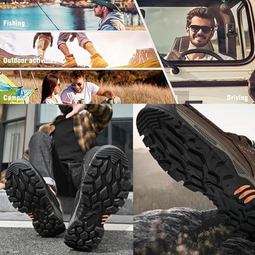 Enjerr Orthopedic Balance Shoes Men for Balance,Slip on Hiking Shoes,2025 Men's Casual Leather Handmade Non-Slip Arch Support Loafers3