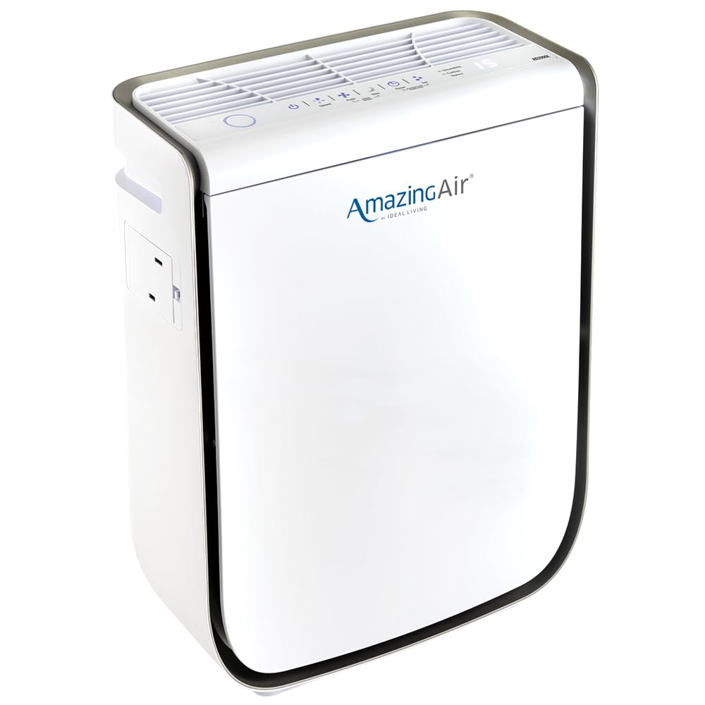 Amazing Air 2000E 4-in-1 Air Purifier | Small & Medium Rooms with UltraHEPA, Carbon & VOC Filters Air Quality Sensor Automatically Adjusts Filtration Captures Particles 100x Smaller Than HEPA Std.