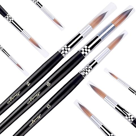 Amagic 9Pcs Pointed Round Art Paintbrush Set with Storage Container - Anti-Shedding Synthetic Nylon with Long Handle - Detail Paint Brush for Watercolor, Acrylics, Ink, Gouache, Oil, Tempera Cover