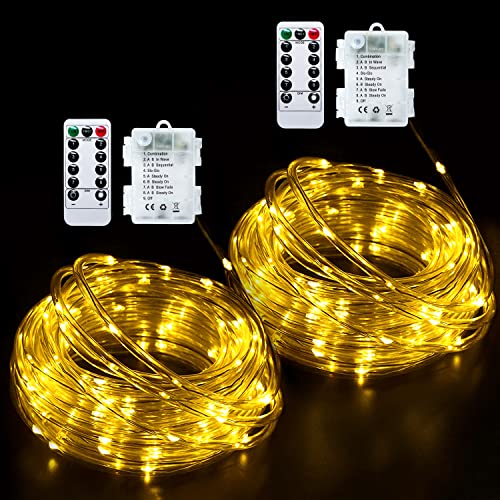 Cadena de luces con batería 2 pack impermeable miniatura 2