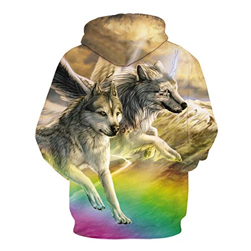 Sweat loup 3D enfants avec impression anti-décoloration
