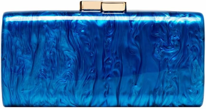 Novelty Box Acrylic Clutch Purses for Women Marble Acrylic Evening Bag Chain Shoulder Bag for Wedding Party Prom