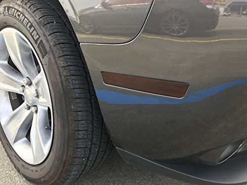 Precut Vinyl Tint Cover For 2015-2019 Dodge Challenger Sidemarker & Reflector (20% Dark Smoke) #TOP1