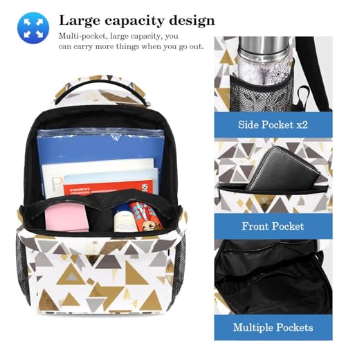 Ensemble sac à dos et trousse géométrique pour école et collège - 3
