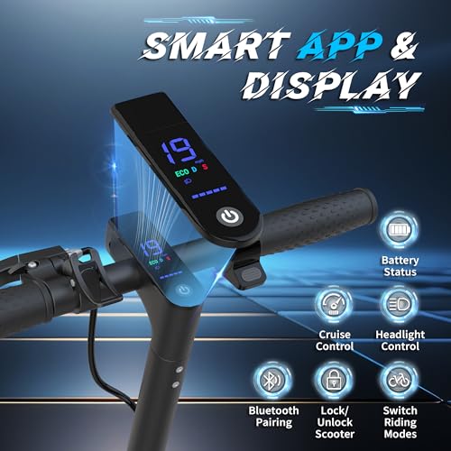 Image of WERHY 8.5'' Electric Scooter, 350W Powerful Motor & 19MPH Top Speed, 23 Miles Long Range, Folding E Scooter with Dual Braking for Teens and Adults