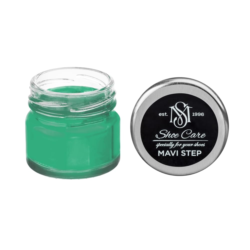 Crème de Cirage Premium MAVI STEP Vert Mer pour l'Entretien d'Excellence du Cuir