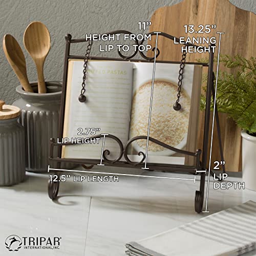 Tripar 58915 Swirl Design Metal Cookbook Stand thumb #1