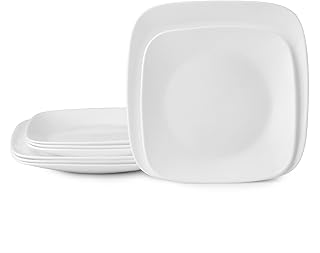 Vivid White Salad and Dinner Plate Set, 8-pack