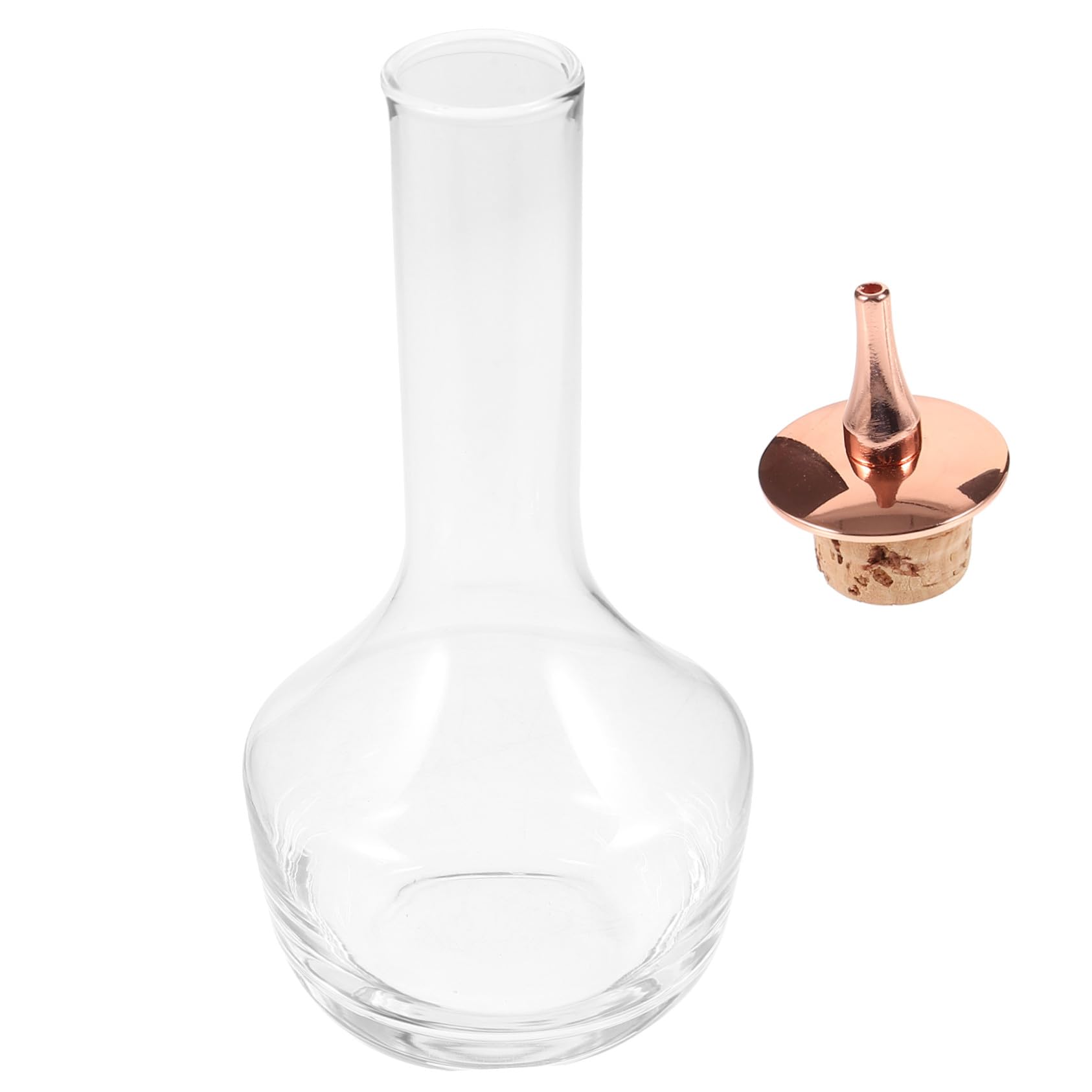 Bouteille d'amer en verre résolvant les surdosages de boissons avec son verseur inox