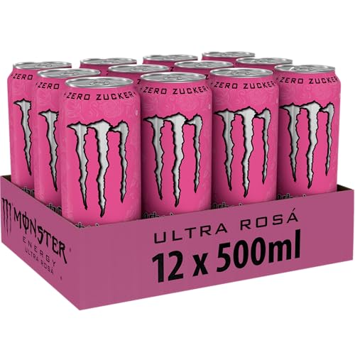 Image of Monster Energy Ultra Rosa, Energy Drink With A Refreshing Grapefruit Flavor - Without Sugar And Without Calories 500Ml (Pack Of 12)